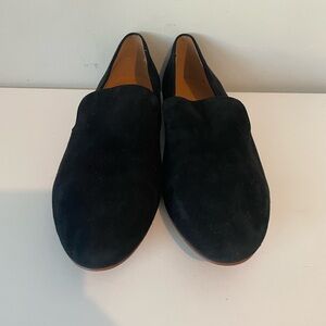 J. Crew Shoes Women's Size 9 Black Suede Smoking Loafers Preppy Office Academia